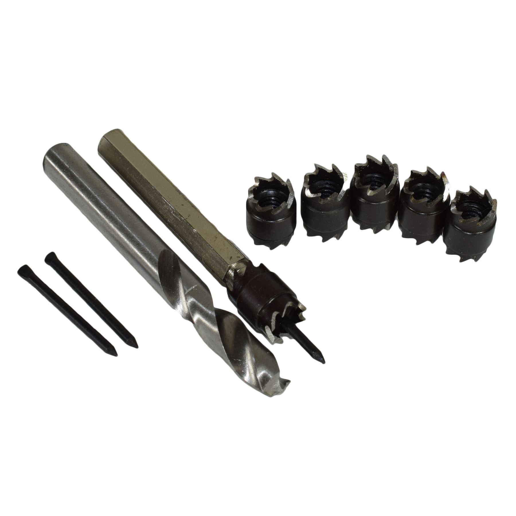 HSS Cobalt Spot Weld Cutter And Drill Set 8 - 9.5mm Interchangeable Heads 9pc