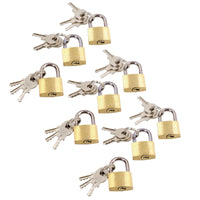 20mm Mini Brass Padlock Set for Suitcases Luggage Rucksacks Tents with Keys