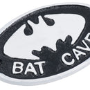 Bat Cave Cast Iron Sign Plaque Door Wall House Gate Post Bedroom Man Cave