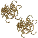 Shouldered Screw Hooks Fasteners Hanger Brass Plated 10mm Dia 19mm Length