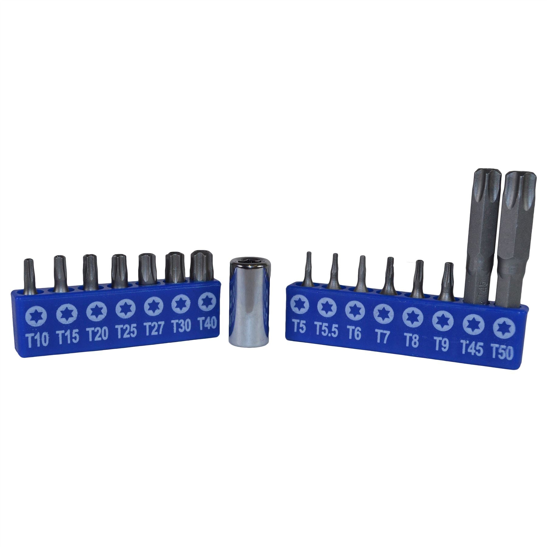 Male Torx And Tamper Torx Bit Set T5 - T50 with 1/4" Bit Adapter 16pcs Bergen