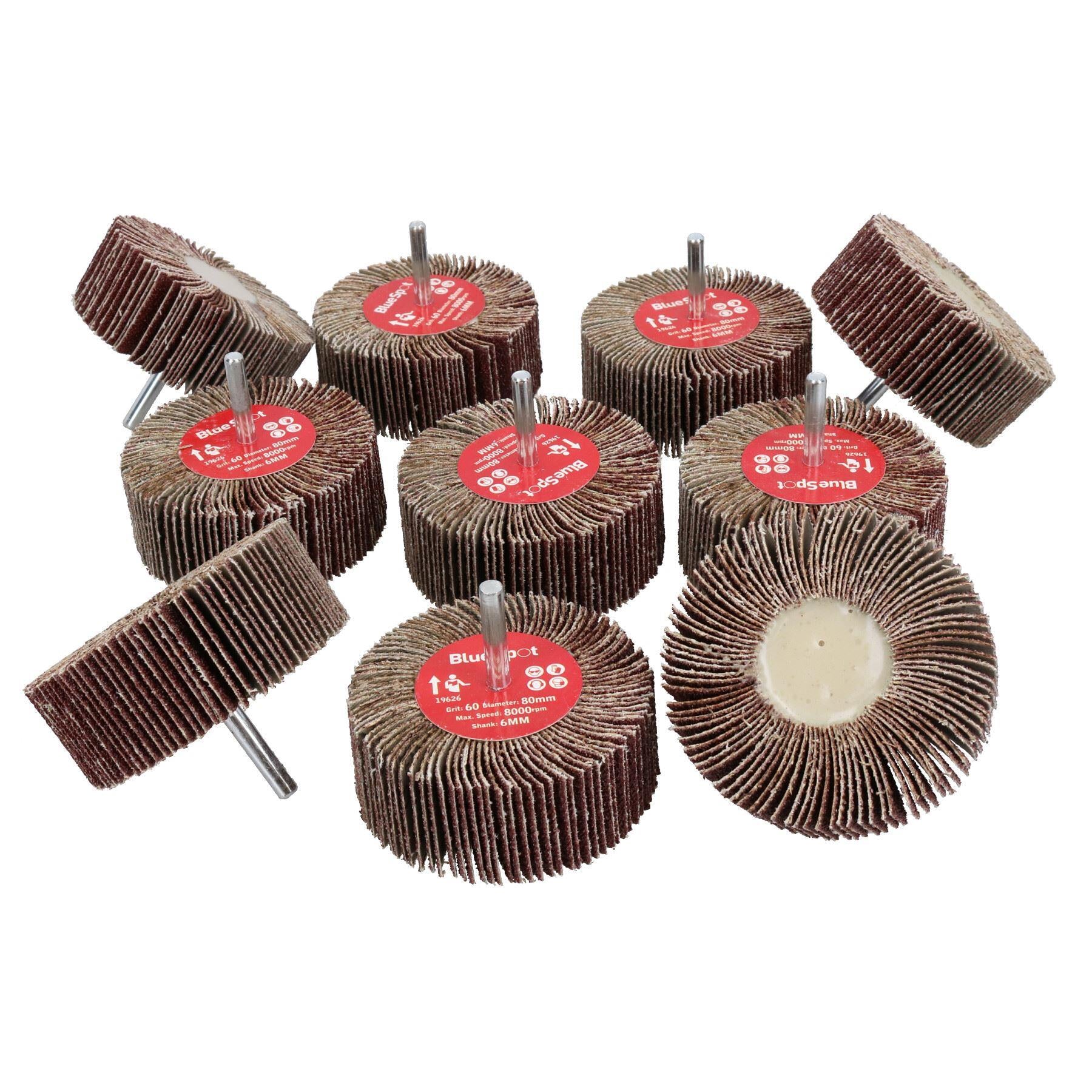 80mm Flap Wheel Disc Abrasive Sanding Pads For Drills 6mm Shank