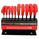 Metric MM T Handle Allen Hex Key Wrench Set 2mm - 10mm 10pc Set