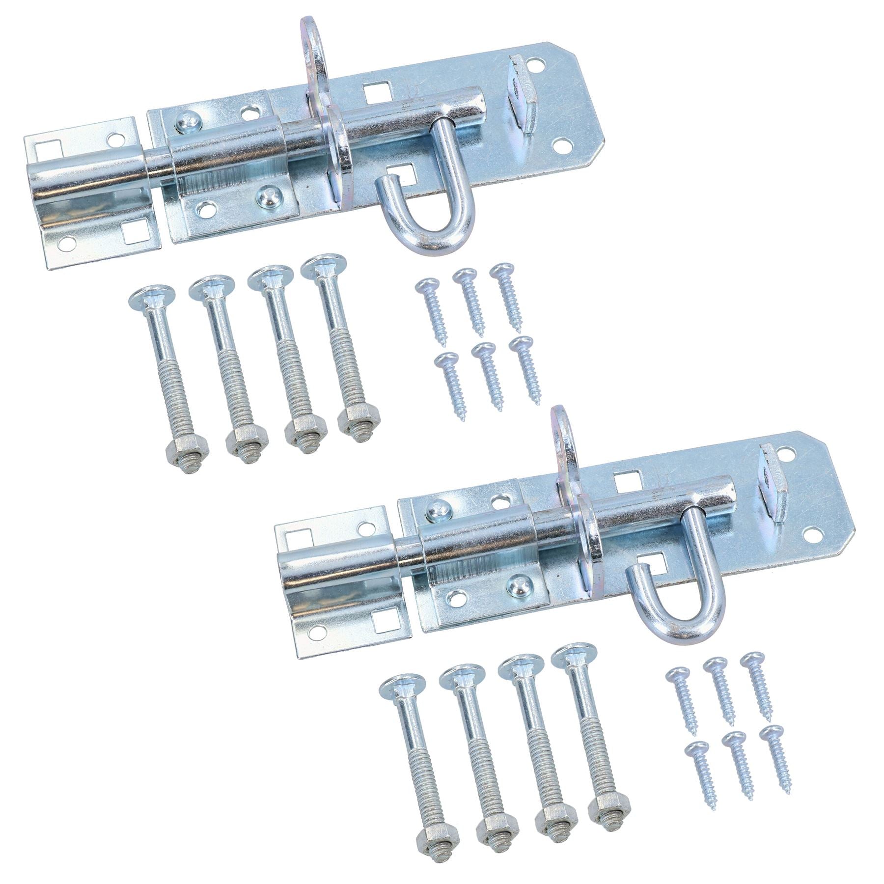 4” (100mm) Galvanised Brenton Slip Bolt Padbolt Slide Latch Lock Sheds Gates