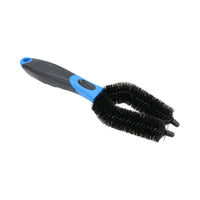 Motorcycle Motorbike U Prong Nylon Bristles Brush Twin Fork Wheel Cleaning