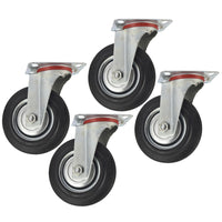 3” 4” 5” 6” Swivel Rubber Castors Caster Wheels Trolley Furniture Movers