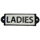 Ladies Toilet Cast Iron Sign Plaque Door Wall Fence Post Cafe Shop Pub Hotel Bar