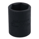 3/8in Drive Shallow Stubby Metric Impacted Impact Socket 6 Sided Single Hex