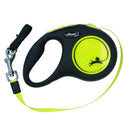 Small 5M Yellow Neon Reflective Retractable Extending Lead Dog Walking (15gs)