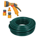 Garden Hose Pipe 30m With Hozelock Fittings & Spray Water Gun Starter Kit Yard