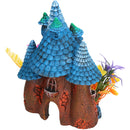 Aquatic Aquarium Blue Roof Pixie House Fish Tank Ornament 15x11x20cm