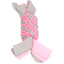 Pink Small Dog Puppy Fleecy Rope Coil Play Toy Great For Teeth & Gums