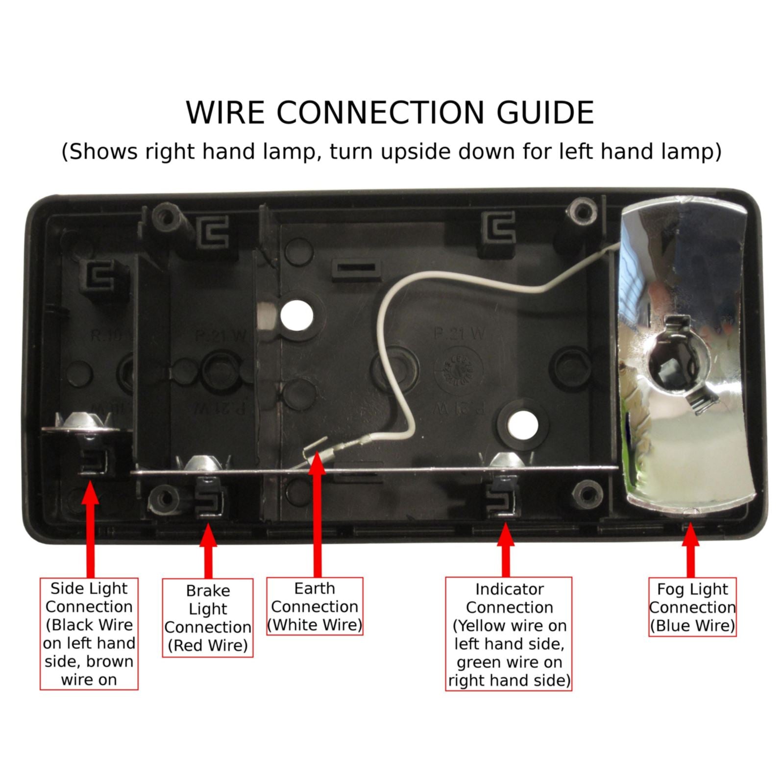 Large Rear Trailer Combination Lamp / Light PAIR TR050