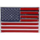 USA Stars & Stripes Flag Badge Emblem Chromed ABS Plastic Self Adhesive