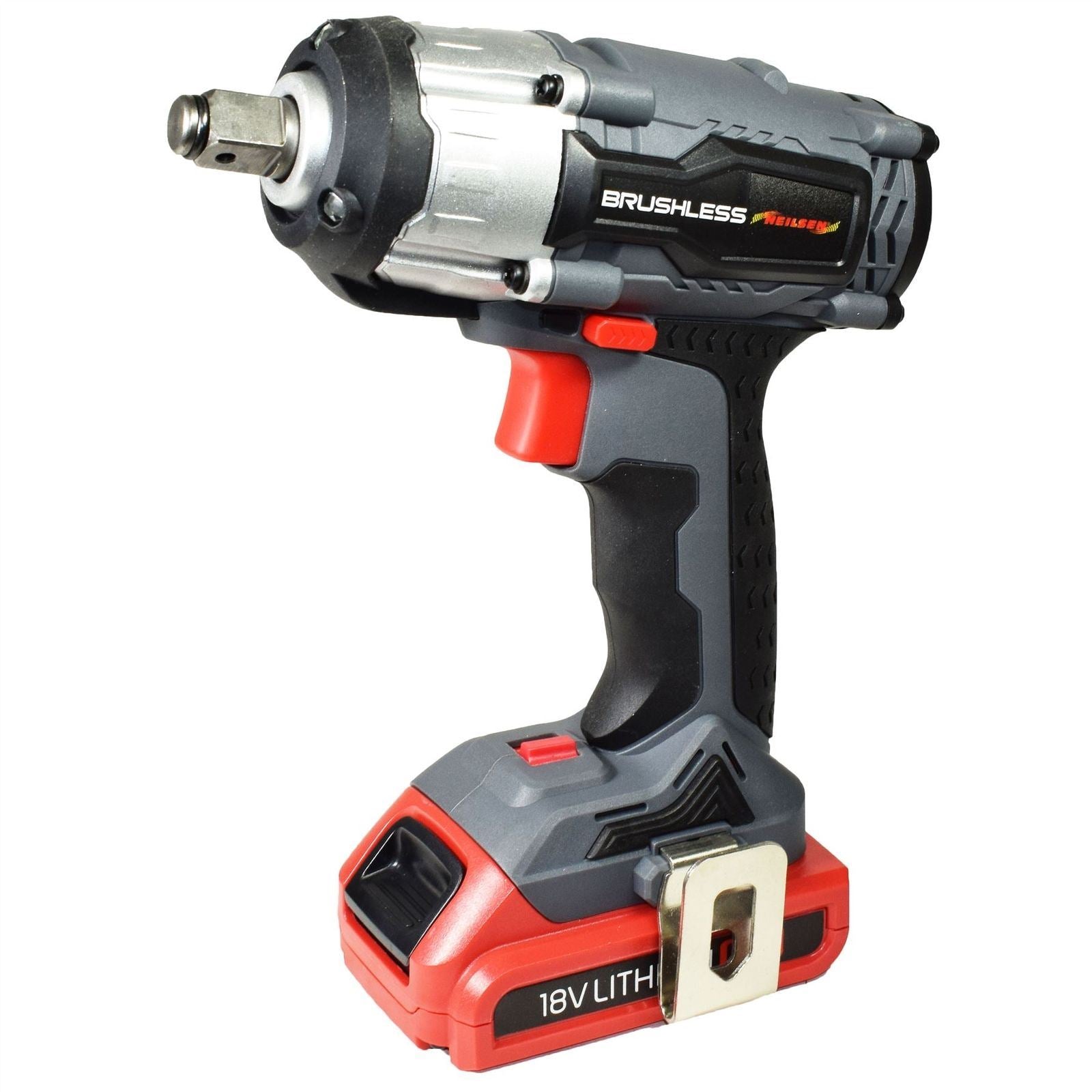 18v 1/2" Drive Li-on Cordless Battery Impact Gun & 10 Shallow Impact Sockets