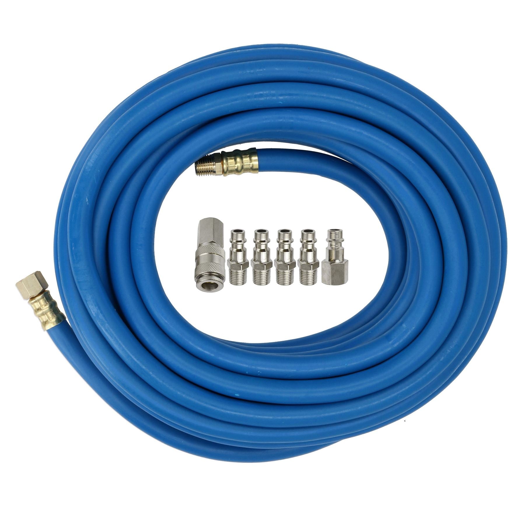 Airline Air Hose 8mm 10m 50ft Compressor & EURO Quick Release Fittings