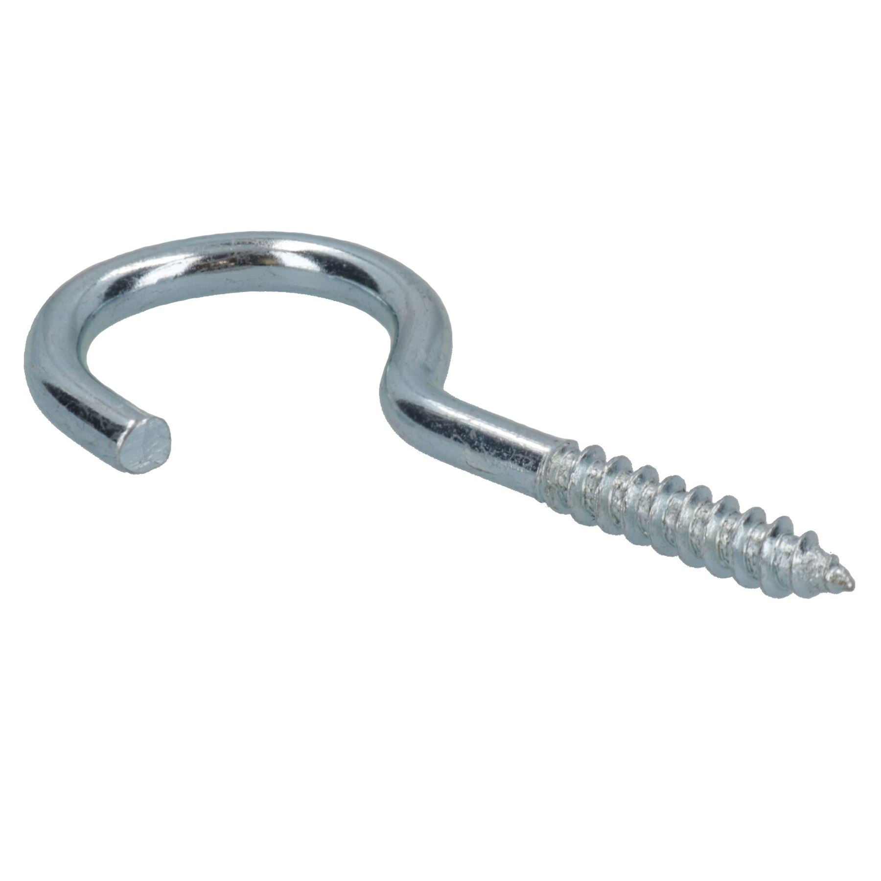 Screw Hook Fasteners Hangers Zinc Coated Finish 16mm Dia 50mm length