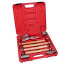 9pc Panel Beating Set Auto Body Dent Repair Kit Hickory Handle Hammers Dollies