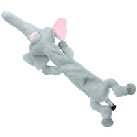 Plush Super Soft Unstuffed Wild Crinkler Elephant Dog Toy With Squeak 60x14x9