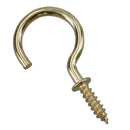 Shouldered Screw Hooks Fasteners Hanger Brass Plated 15mm Dia 25mm Length