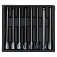 3/8" Drive Metric Extra Long Allen Hex Key Ball Ended Sockets 3mm - 10mm 8pc