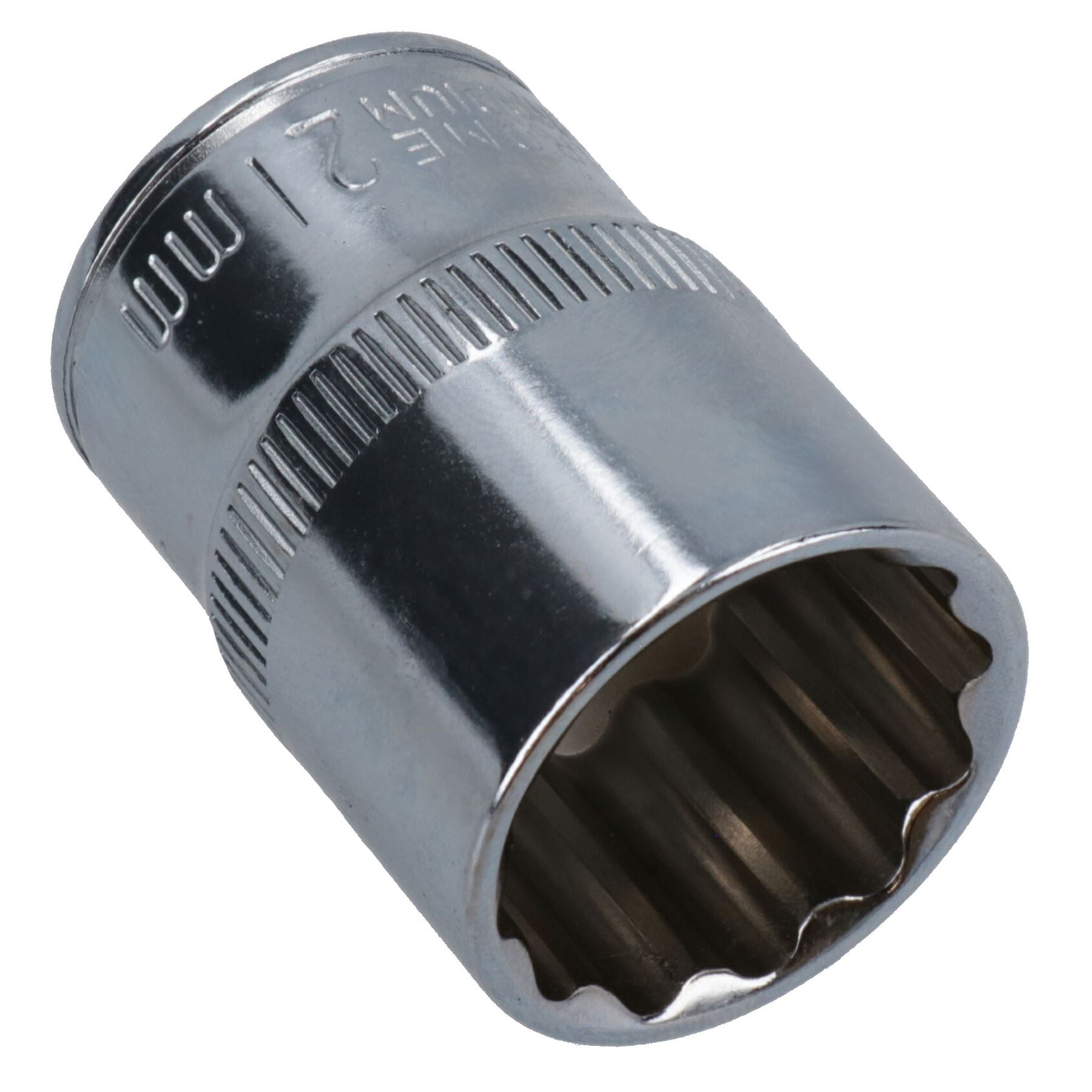 1/2in Drive Shallow Metric MM Socket 12 Sided Bi-Hex with Knurled Ring