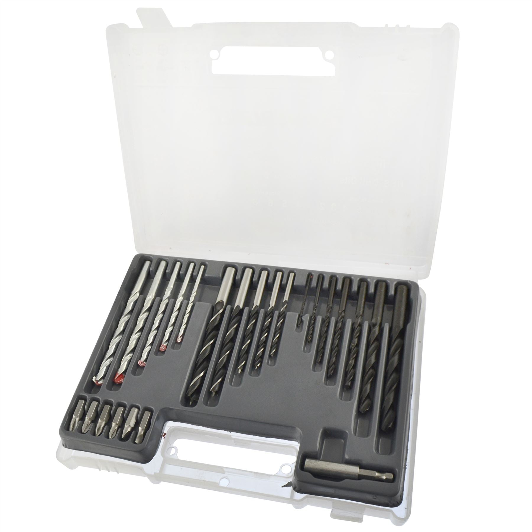 Masonry, Wood & Metal Drill Bit set with Screwdriver Bits and Wall Plugs SIL202