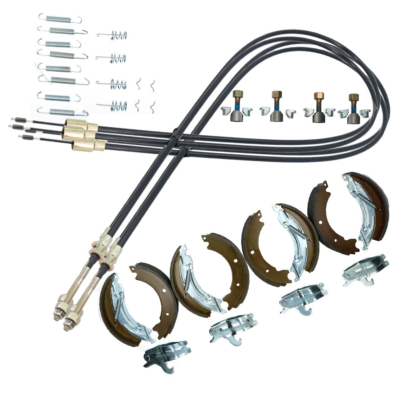 Brake Shoe & Cable Refurb Kit for Ifor Williams 8ft 10ft Livestock Trailer TA5 2700kg