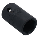 3/8in Drive Shallow Stubby Metric Impacted Impact Socket 6 Sided Single Hex