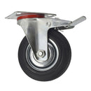 3” 4” 5” 6” Swivel Castors with Brakes Rubber Steel Caster Wheels Trolley