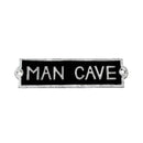 Man Cave Cast Iron Sign Plaque Wall Fence Gate Post House Workshop Garage