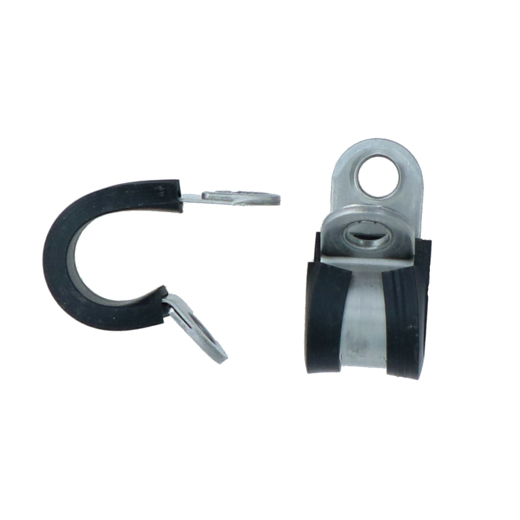 Pack of 10 Stainless Steel Rubber Lined P Clips Pipe Cable Clamp