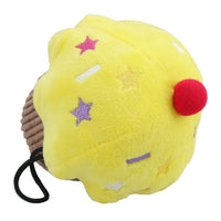 Yellow Vanilla Scented Cupcake Plush Dog Play Toy With Squeak Dog Puppy Gift