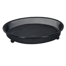 Heavy Duty Black Mesh Metal Ground Wild Bird Feeder Feeding Tray 22cm