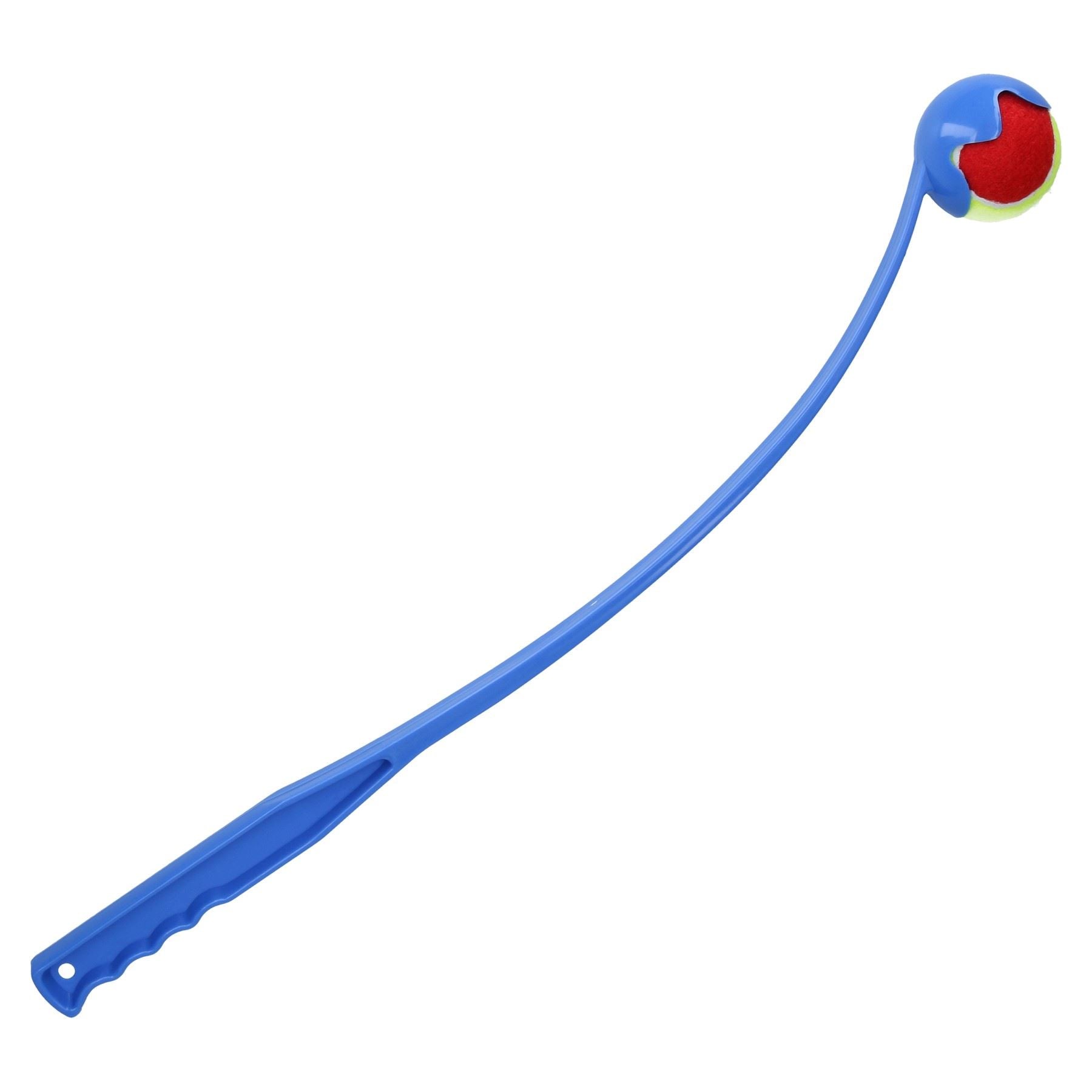 Blue Jolly Doggy Fetch Toy Dog Tennis Ball Thrower With 1x Ball