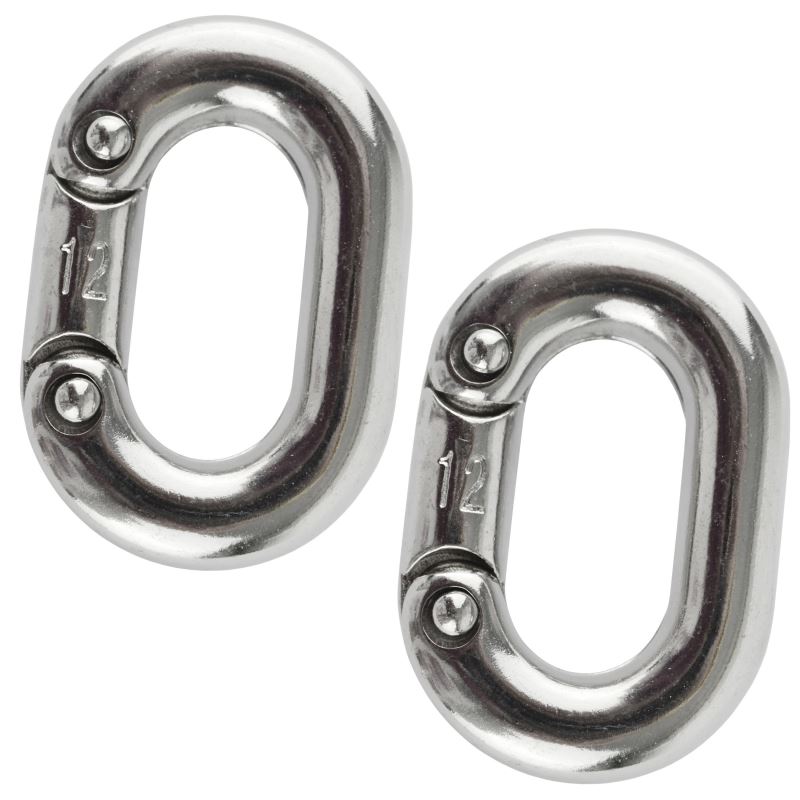 Chain Connecting Link 12mm Marine Grade Stainless Steel Split Shackle