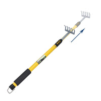 Telescopic Extendable Adjustable Handle Garden Rake 605mm - 865mm Leaves