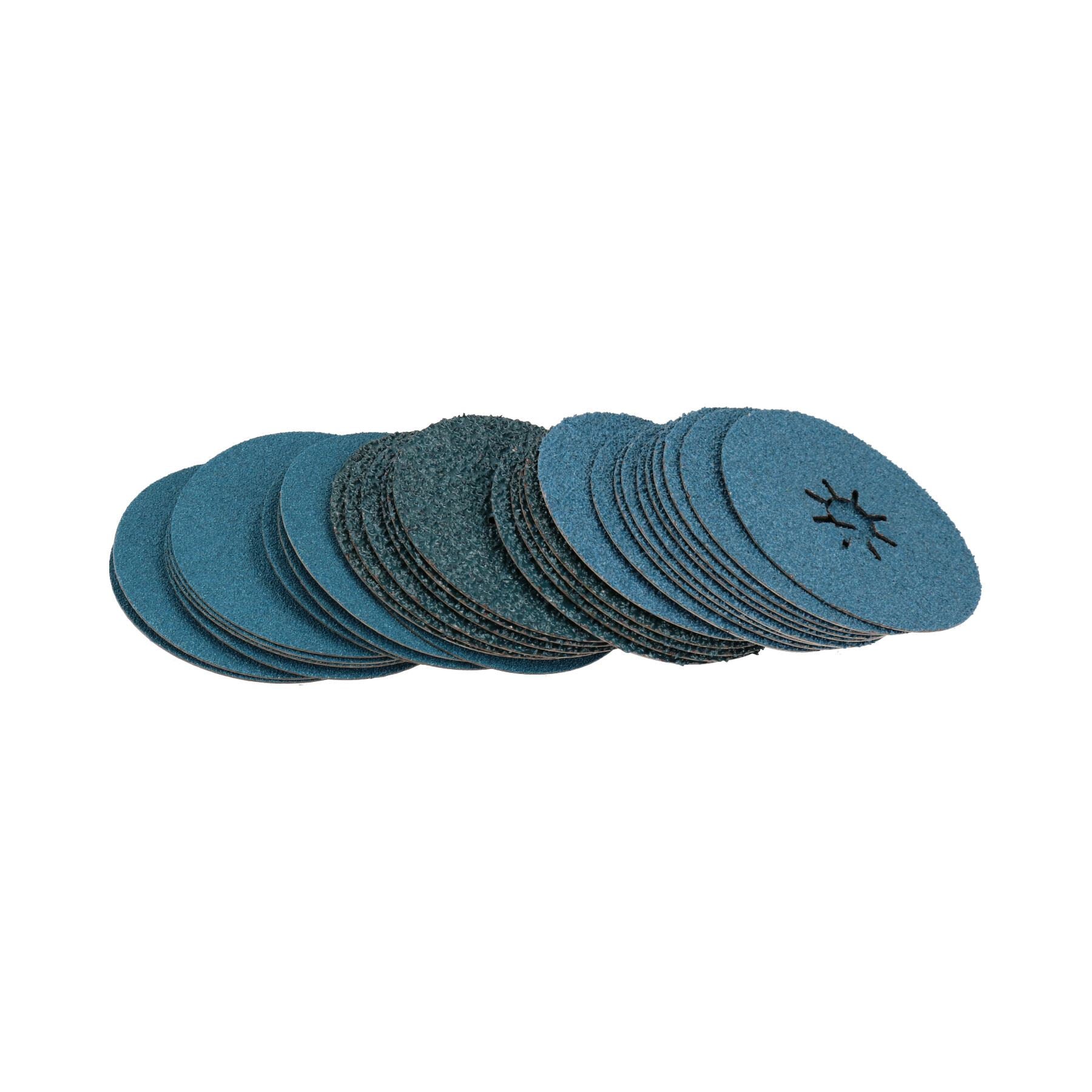 115mm Fibre Zirconium Sanding Discs Mixed Grit For 4-1/2” backing Pads