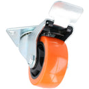 3" PVC Trolley Castor Wheels 100kg Load Per Wheel Fixed / Swivel / Swivel with Brake