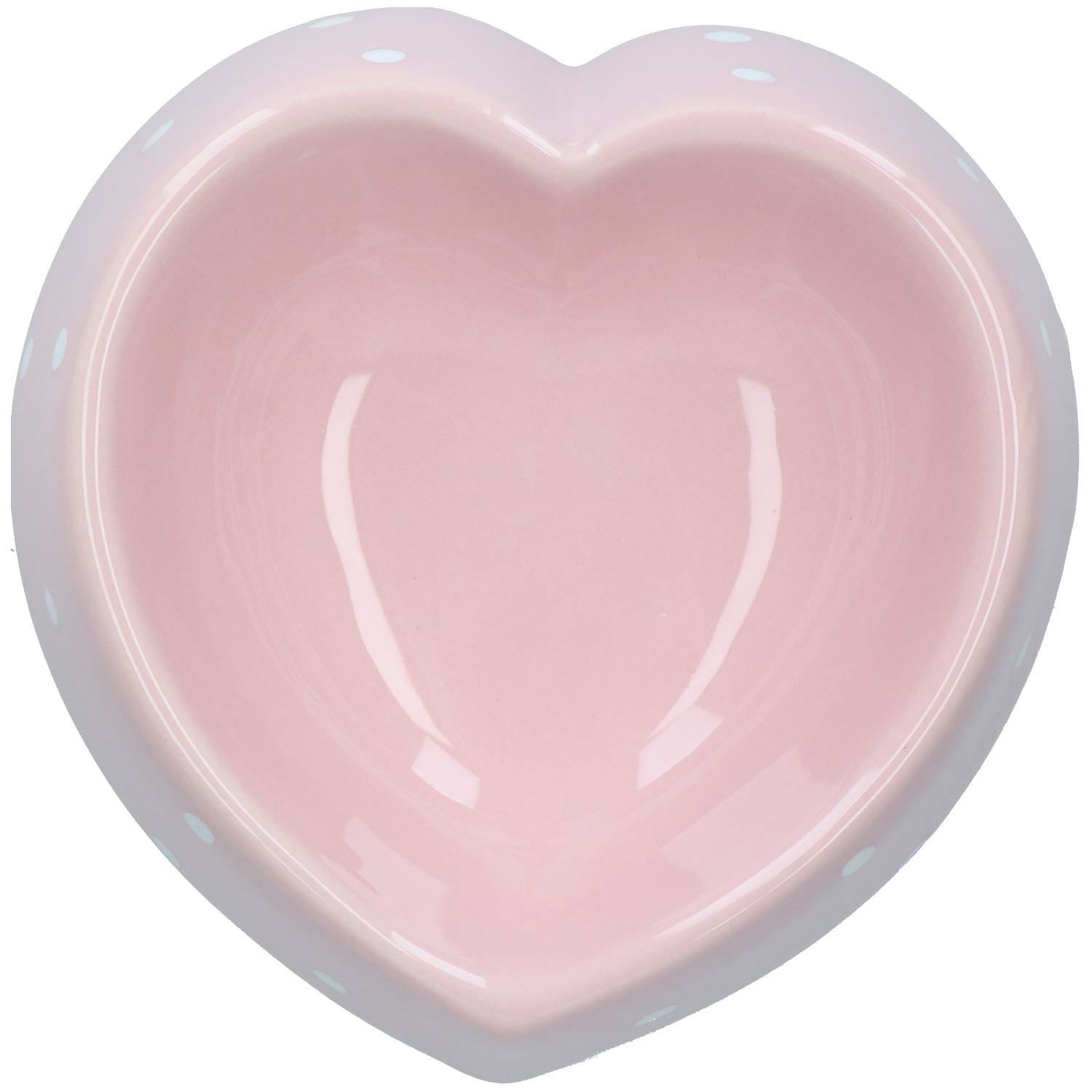 Heart Shaped Poka Dot Small Animal Puppy Kittens Small Dog Bowl 15cm/300ml