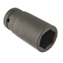 27mm Metric 3/4 Drive Double Deep Impact Socket 6 Sided Single Hex Thick Walled