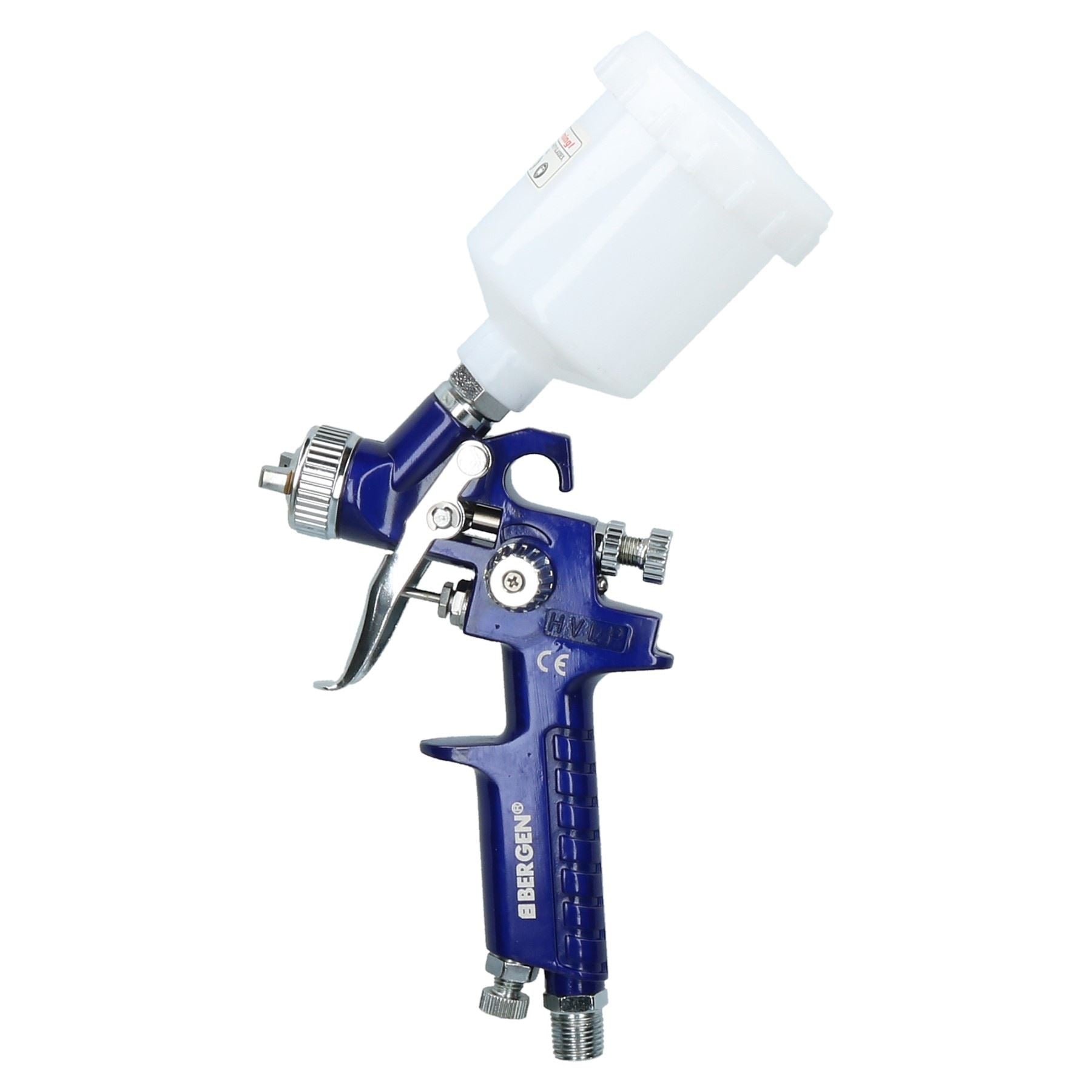 Mini HVLP Gravity Feed Spray Gun 0.8mm, Inline Moisture Trap Pressure Regulator