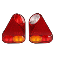 Pair Trailer Caravan Triangular Lights Replacement Lamps with Plug Indespension