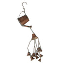 Watering Can Wind Chime Bell Hanging Garden Yard Ornament Decoration Metal