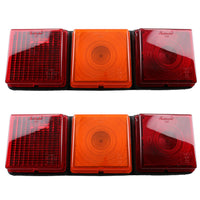 Pair Rubbolite Triple Module Rear Combination Lamp Light for Trailer Ifor Williams