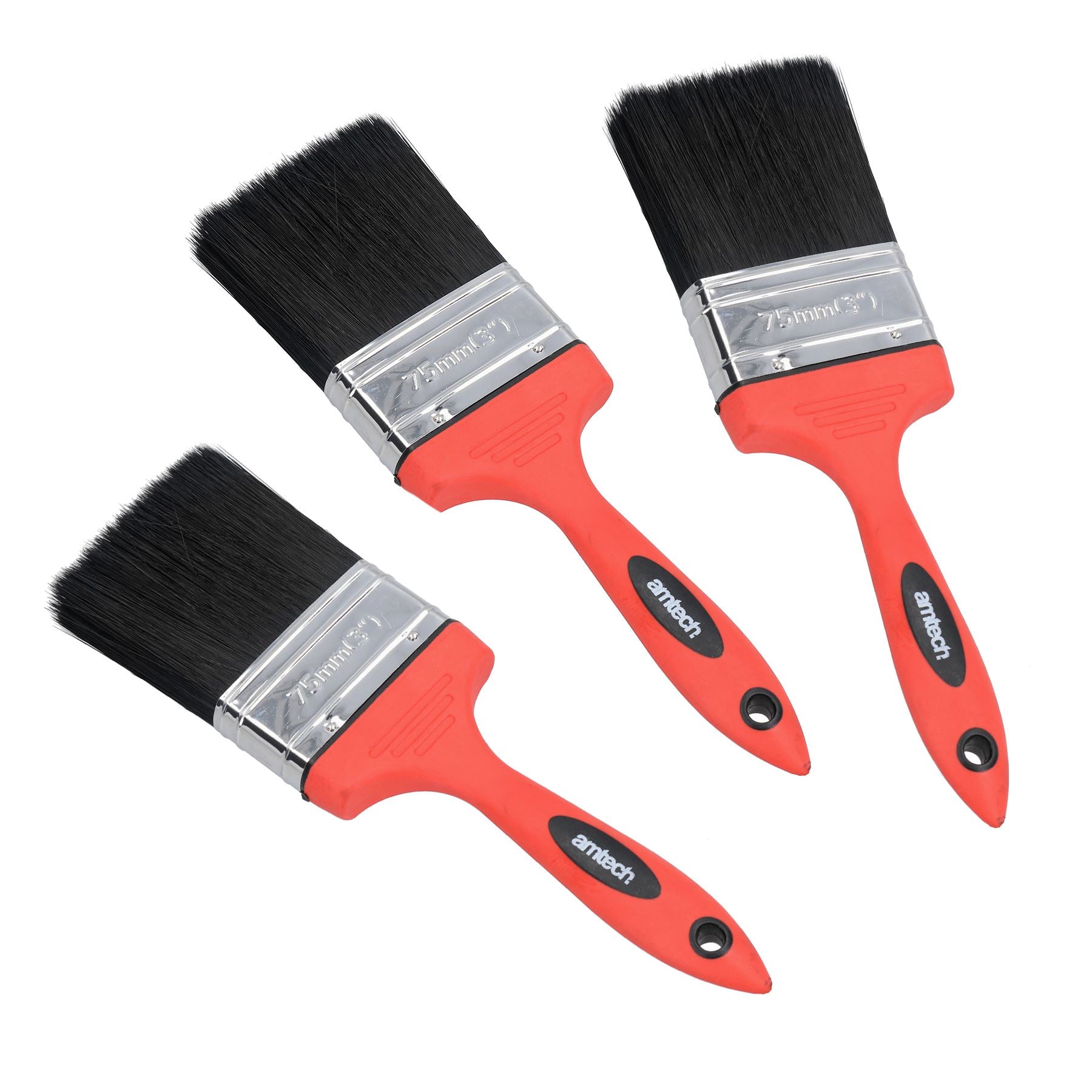 3” / 75mm Paint Brush No Bristle Loss with Soft Grip Handle Painting Decorating