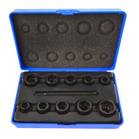 11pc 3/8" Twist Socket Nut Style Bolt Twist Socket Wheel Lock Nut Remover TE919