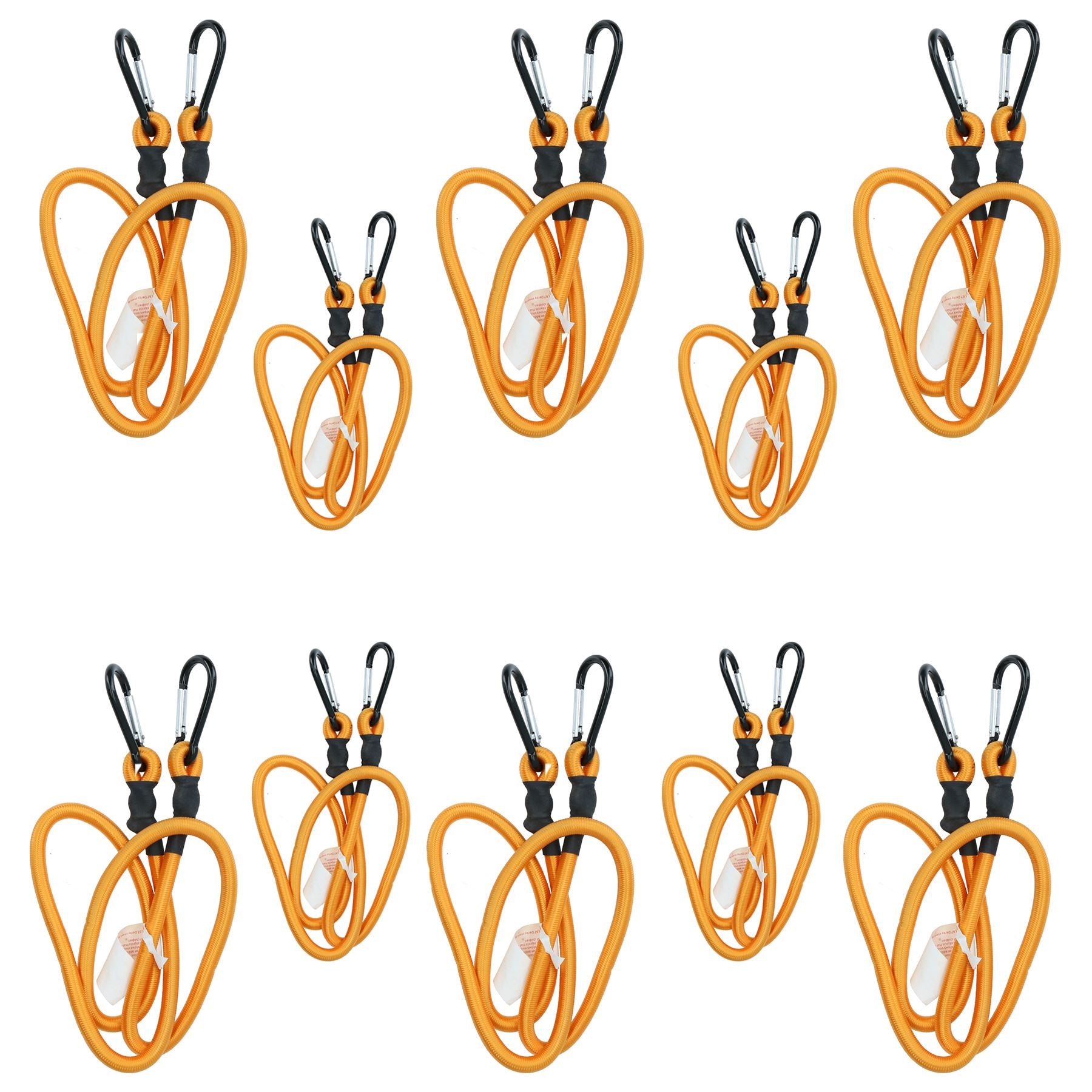 48” Bungee Rope with Carabiner Clips Cords Elastic Tie Down Fasteners