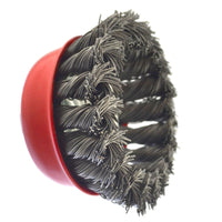 3" / 75mm Wire Twisted Knot Cup Brush M14 Thread 4-1/2 Grinder Rust Removal