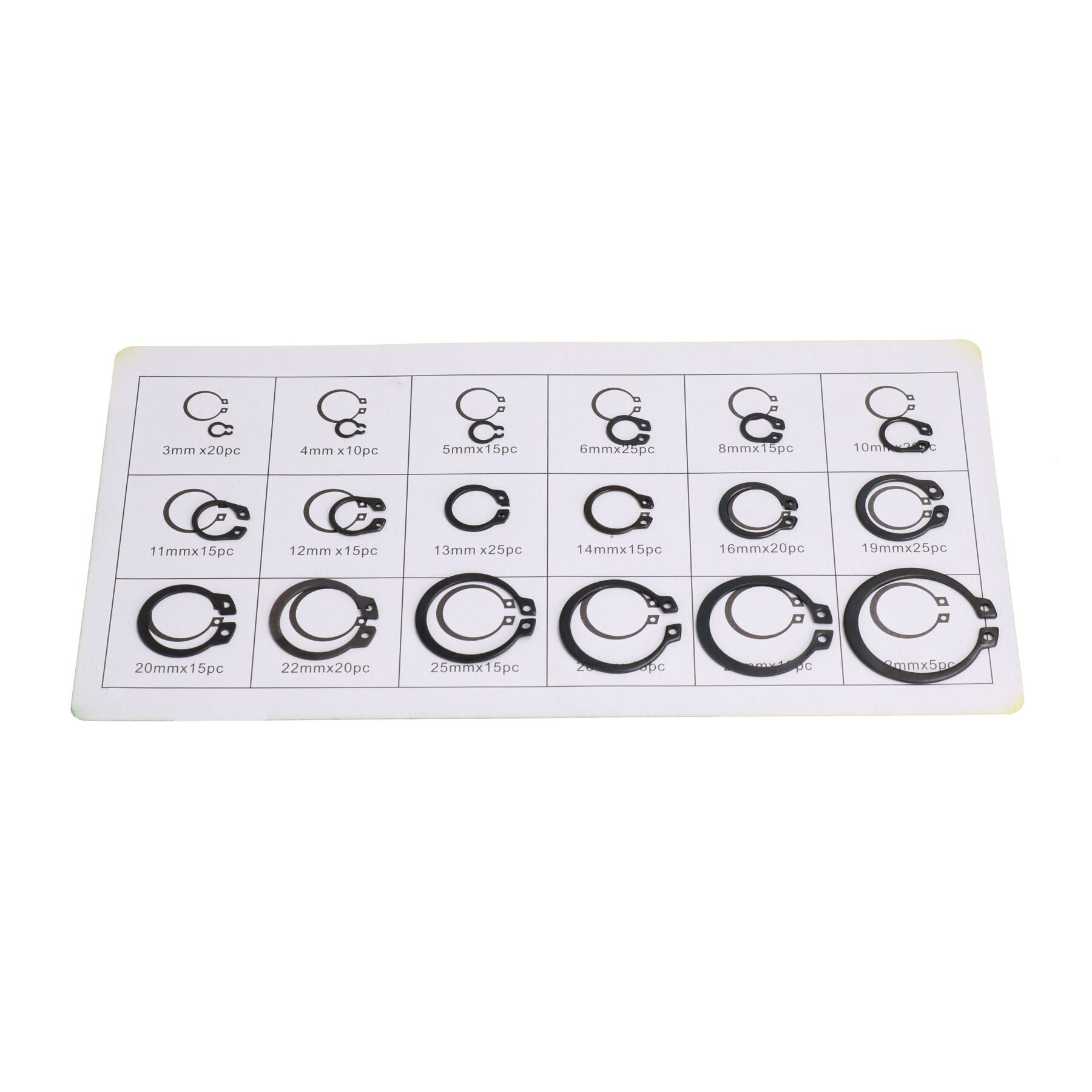 External Circlip / Snap Retaining Ring Assortment Set 300pc AST01